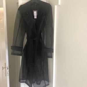White House Black Market Organza Trench Coat